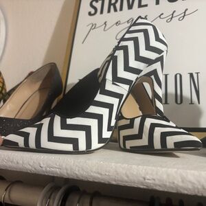Chevron Print Stiletto Heels